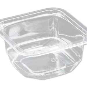 FreshServe® Square PET Wide Flange Container, 12 oz.