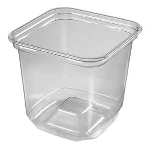 FreshServe® Square PET Container w/Dome Bottom, 24 oz.