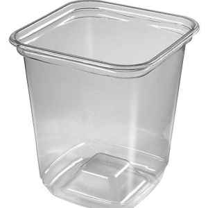 FreshServe® Square PET Container w/Dome Bottom, 32 oz.