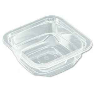 FreshServe® Square PET Wide Flange Container, 8 oz.