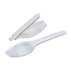 White Folded Spork