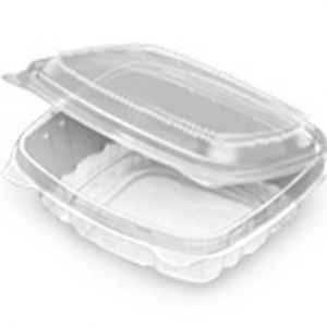 VersaPak® 5.5" x 5" PET Hinge w/Dome Lid, 8 oz.