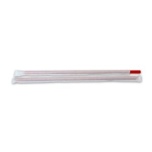 12 IN GIANT Straw RED Wrapped