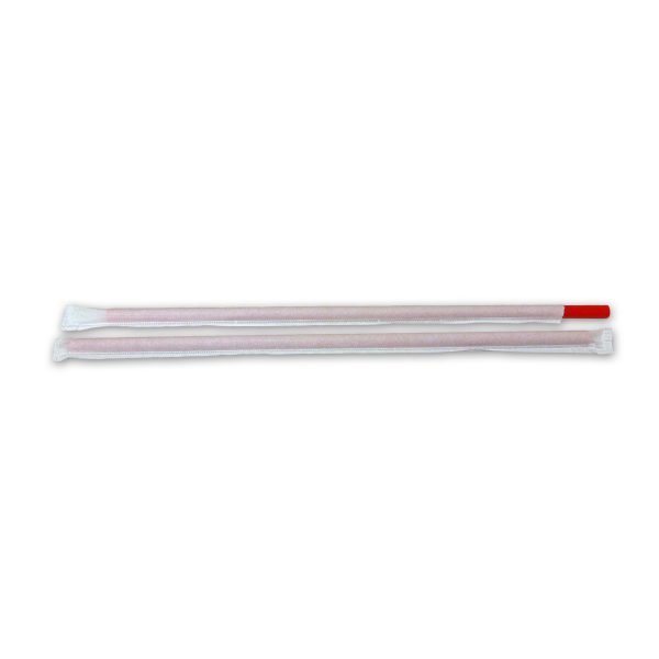 12 IN GIANT Straw RED Wrapped